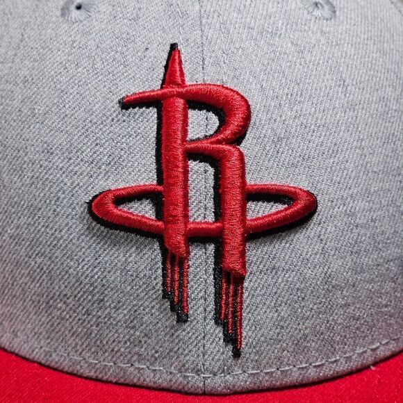 New Era Houston Rockets Hat Low Crown Grey Red Fitted 7 1/4 NBA Cap 59Fifty - Picture 3 of 13